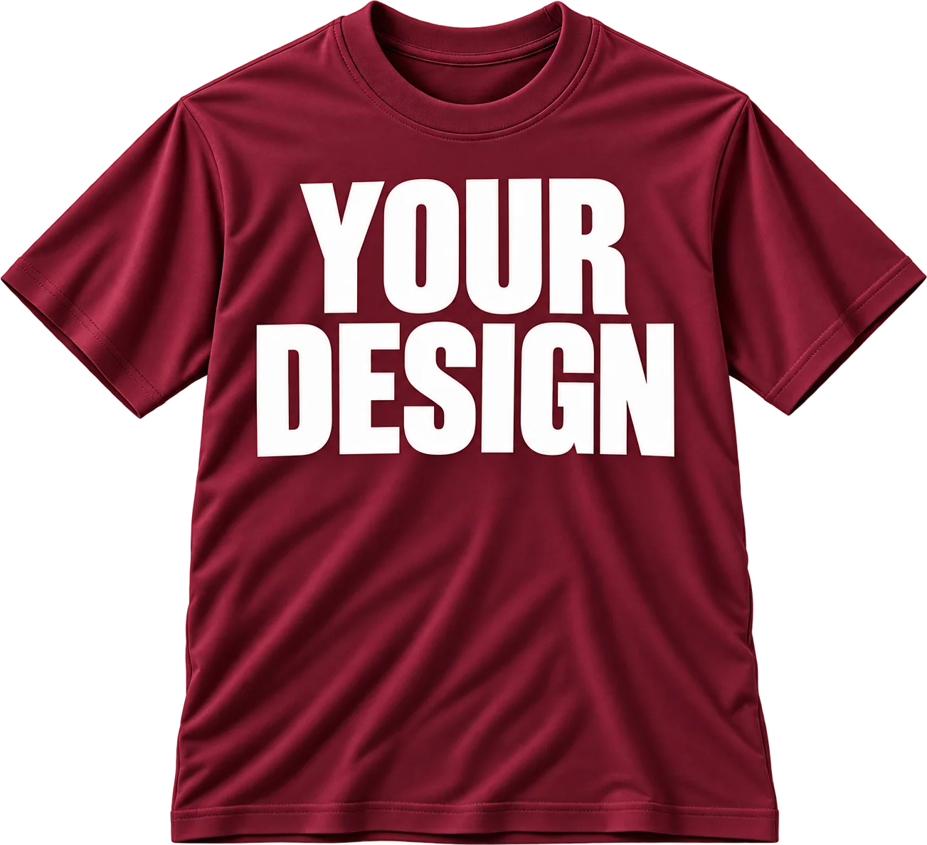 Custom printed maroon T-shirt